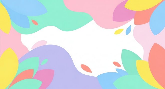 Fresh spring background in light and colorful tones