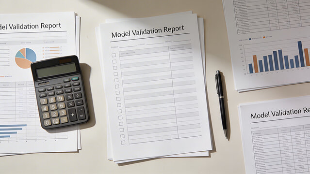Model Validation Report Flat Lay for Risk Management and Regulatory Reporting