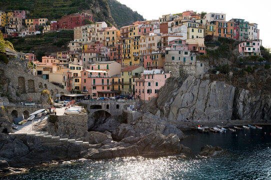 Italy, Liguria, Cinque Terre, Riomaggiore.  One of the 5 towns on this part of the Italian Riviera