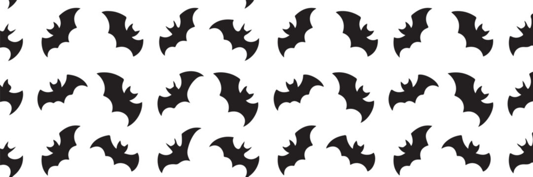 bats seamless pattern vector silhouette illustration