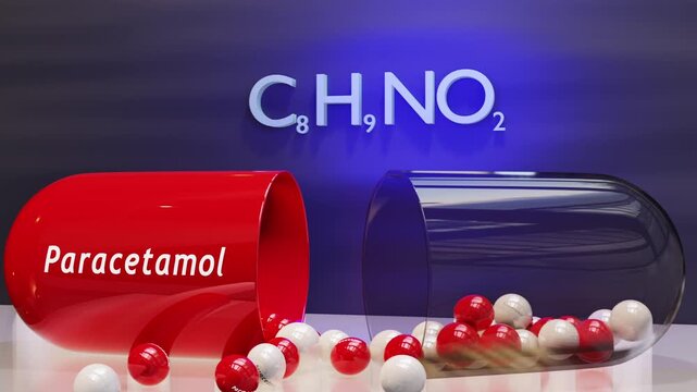 Paracetamol Capsule (w/Chemical Formula)