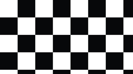 Seamless Checkerboard Pattern Set, Black and White Checkered Grid Background Collection, Geometric Square Texture for Racing Flag, Chess Board and Graphic Design