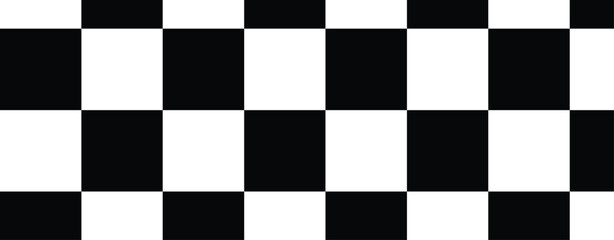 Seamless Checkerboard Pattern Set, Black and White Checkered Grid Background Collection, Geometric Square Texture for Racing Flag, Chess Board and Graphic Design