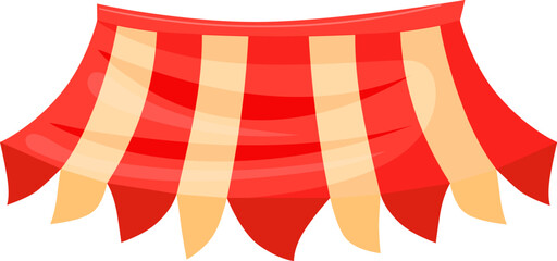 Cafe shade. Fair tent style striped awning © ssstocker