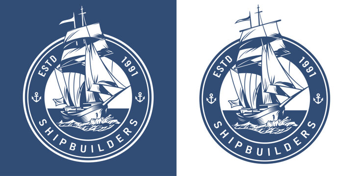 Nautical logo of shipbuilders