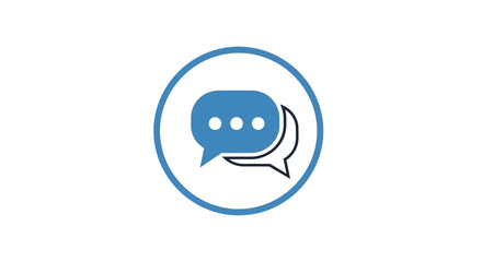 Obraz premium Chat speech bubbles communication icon.
