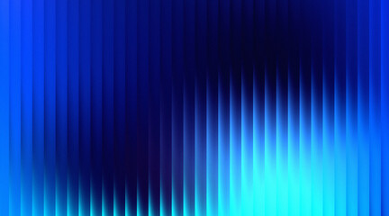 Abstract soft blue vertical stripes background with glowing light and grain