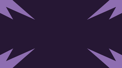 A dark purple background features four sharp pointed shapes resembling lightning bolts or stylized arrows creating a dynamic visual high quality professional detailed modern elegant stylish