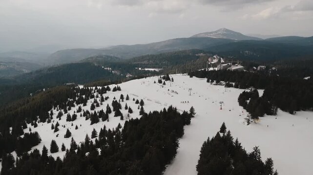 Enjoying winter activities in Kopaonik Raska District Serbia during February