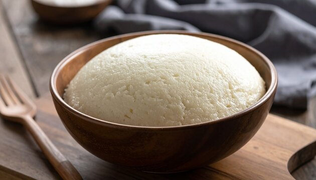 Traditional West African Fufu Staple Side. Traditional African Food