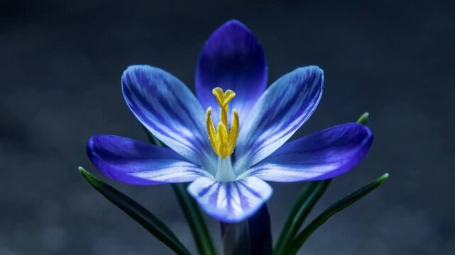purple crocus flowers
