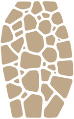 Brown stone mosaic pattern with irregular shapes
