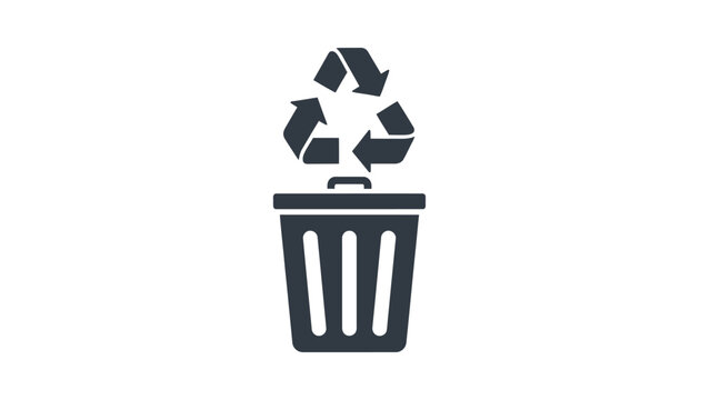 Recycling Bin with Recycling Symbol.