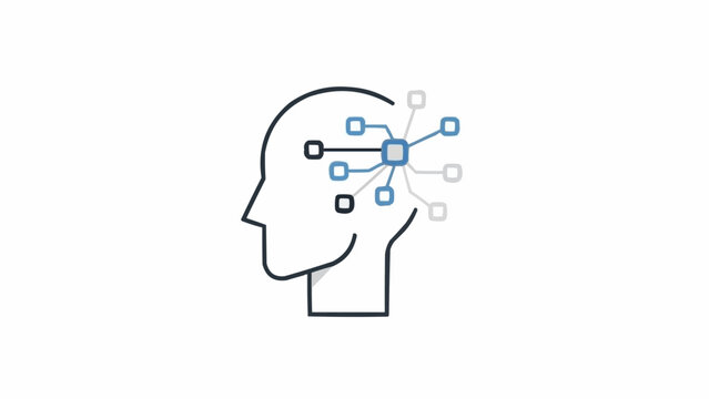 Thinking Brain with Digital Connections.