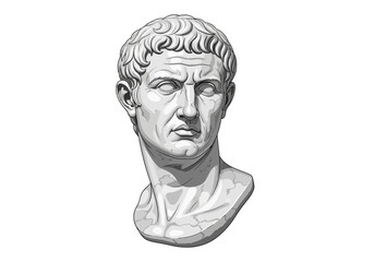 Ancient Roman Marble Bust of Man.