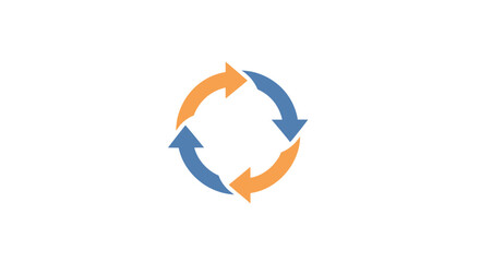 Circular Arrows Symbolizing Cycle and Rotation.