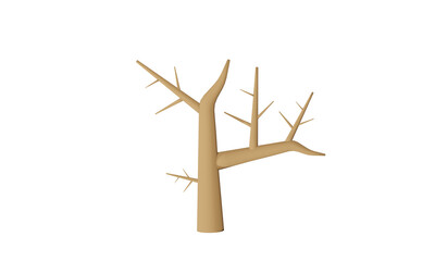 tree branch isolated on white