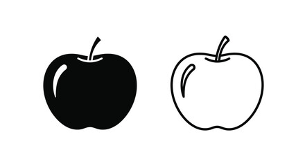Minimal apple icon styles Vector