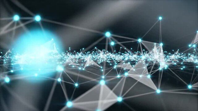Digital Network Convergence: An abstract illustration showcasing an intricate network of interconnected nodes and lines, representing the complex digital landscape and its boundless potential.