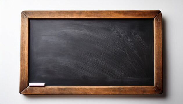 blackboard with chalk on white background n school education or teaching