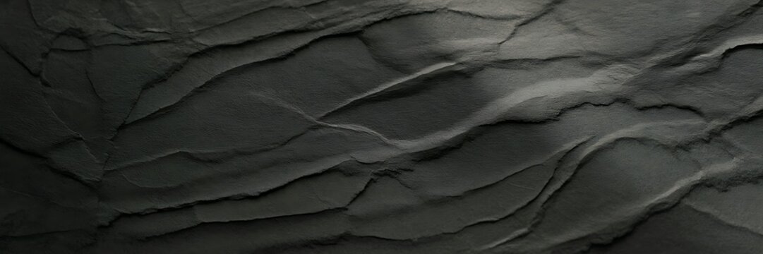 A close up view of a dark gray slate texture with rough and uneven surface