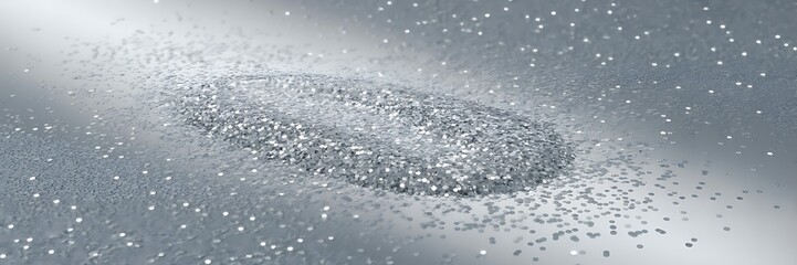 Obraz premium A gray surface covered with small water droplets and a large cluster of droplets in the center