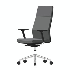 Fototapeta premium Modern ergonomic office chair with adjustable height and support for comfortable workspace