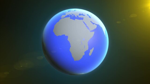 The animation shows a graphic representation of the earth and highlights the location and map of Seychelles colored red.
