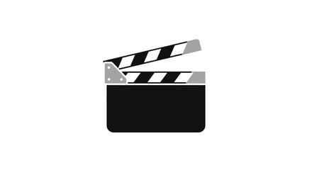 Black film clapper board closeup.