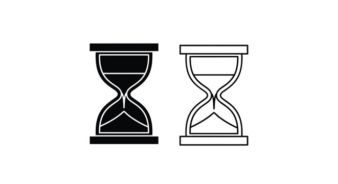 Hourglass time concept vector icons Vector