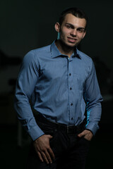 Obraz premium Portrait Of A Man In Business Clothing