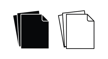Fototapeta premium Modern stacked documents set Vector