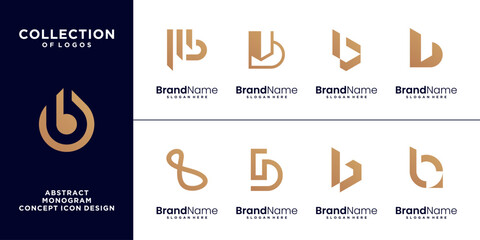 Modern and unique letter B initials logo design collection. © GoRise