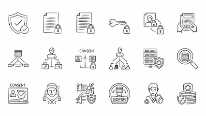Collection of business security icons. © Galy Ariyandy