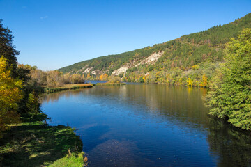 Obraz premium Autumn Landscape around Pancharevo lake, Bulgaria