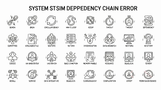 System error icons on screen display.