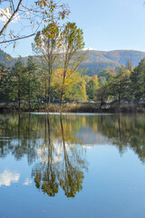 Obraz premium Autumn Landscape around Pancharevo lake, Bulgaria
