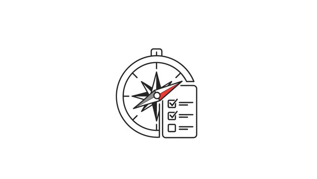 Compass Navigation Tool Direction Indicator.