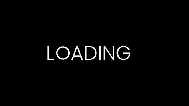 Digital loading screen message loading glitch, animation effect, progress indicator, error, system