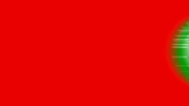 Halal Food Certified Animated Badge Green Halal Certification Label on Red Background