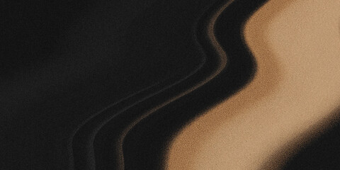 Zen garden with raked sand patterns showcasing contrasting dark and light textures © Nasrin
