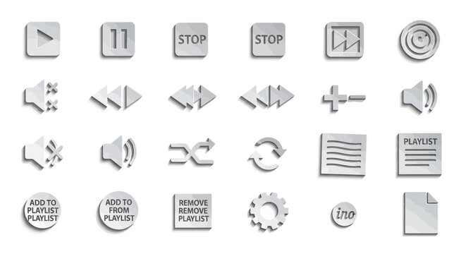 Collection of web interface icons.