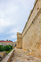 Limassol Medieval Castle situated near old port. Castle was built in XIII century on site of earlier Byzantine castle and has been converted today into a museum. LIMASSOL, CYPRUS.