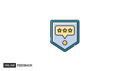 Shield with stars and speech bubble. © samsul