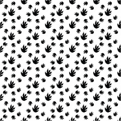 Obraz premium Hedgehog Footprint Seamless Background – Small Animal Paw Print Pattern Vector EPS