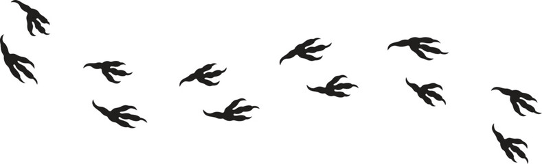 Bird Footprints Shape Vector &ndash; Bird Track Paw Print Illustration for Web and App EPS