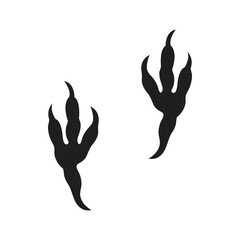 Bird Footprints Shape Vector &ndash; Bird Track Paw Print Illustration for Web and App EPS