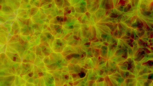 Dynamic abstract motion background featuring organic cellular shapes and flowing liquid light. Soft glowing colors blend smoothly, creating a modern, futuristic and dreamy atmosphere. Perfect for moti