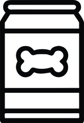 Nutritional Pet Food Can Icon Featuring a Bone Symbol for Healthy Animal Sustenance