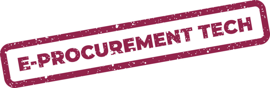 E procurement tech stamp highlights technological aspects of digital purchasing systems and modern supply chain solutions